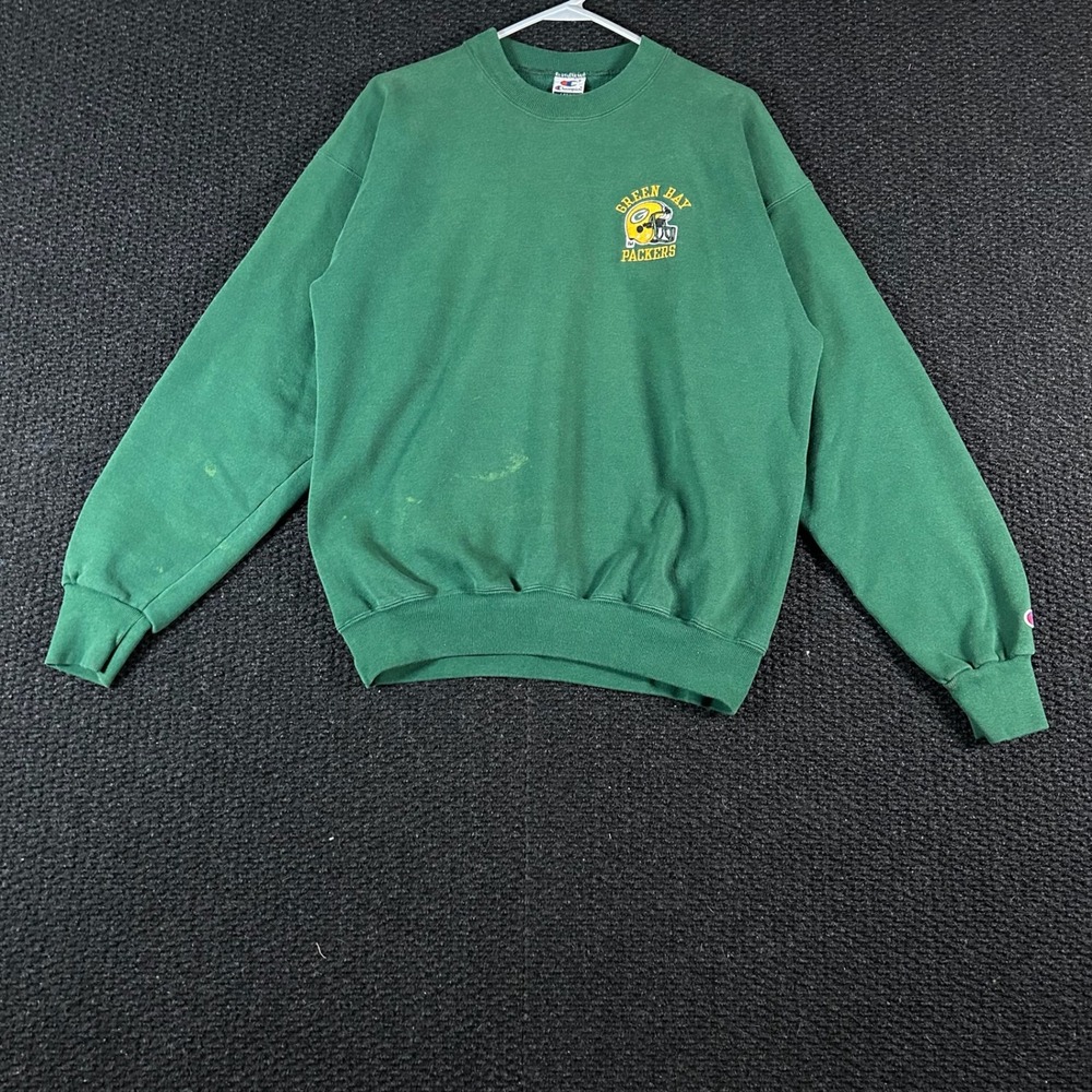Vintage Champion Green Bay Packers Crewneck Sweatshirt Mens L Authentic Athletic